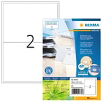 Afbeelding van Herma 10735 gerecyclede universele etiketten | A4 | 199,6 x 143,5 mm | wit | 160 etiketten | HER10735