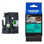 Afbeelding van Brother Fle-7511 vlagtape zwart op groen 21 mm (origineel) | BROFLE-7511
