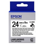 Afbeelding van Epson LK-6WBC kabeltape zwart op wit 24mm (origineel) | EPSC53S656901