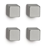 Afbeelding van Maul glasmagneet | neodymium | nikkel | kubus | 10 x 10 x 10 mm | 4 stuks | MAUL6169296