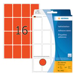 Afbeelding van Herma 2452 multifunctionele etiketten | 25 x 40 mm | rood | 512 etiketten | HER2452