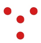 Afbeelding van Nobo magneten | rood | 38 mm | 4 stuks | NOB1901452