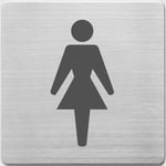 Afbeelding van Alco AL-450-1 dames toiletbordje | rvs | metaal & zwart | ALCAL-450-1