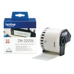 Afbeelding van Brother DK-22205 continue papiertape 62mm x 30,48m (origineel) | BRODK-22205