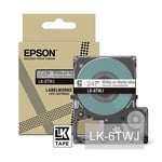 Afbeelding van Epson LK-6TWJ matte tape wit op transparant 24 mm (origineel) | EPSC53S672070