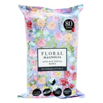 Afbeelding van Floral Antibacteriële doekjes | Magnolia | 80 stuks | QC-FLO-00049