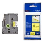 Afbeelding van Brother TZe-S621 extra klevend tape zwart op geel 9mm x 8m (origineel) | BROTZES621