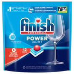 Afbeelding van Finish Power All-In-1 Vaatwastabletten | met vlekverwijderaar | 42 stuks | QC-FI-01074