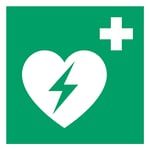 Afbeelding van Djois waarschuwingsbord AED | kunststof | groen/wit | 200 x 200 mm | DJO7510023