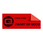 Afbeelding van Brother TZe-451 tape zwart op rood 24mm x 8m (huismerk) | STTZe-451