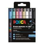 Afbeelding van Posca PC-1MR verfmarkerset metallic | 0,7 mm | comisch | 8 stuks | POSPC1MR8M