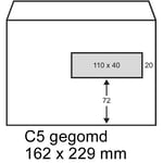 Afbeelding van Raadhuis dienstenvelop | gegomd | C5 | venster rechts | 162 mm x 229 mm | 500 stuks | RAARD-202070