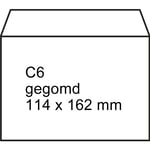 Afbeelding van Raadhuis dienstenvelop | gegomd | C6 | 114 mm x 162 mm | 500 stuks | RAARD-201000