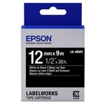 Afbeelding van Epson LK-4BWV levendige tape wit op zwart 12mm (origineel) | EPSLK-4BWV