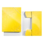 Afbeelding van Leitz 3982 WOW 3-klepsmap | A4 | PP gelamineerd papier | geel | tot 250 bladen | LEI39820016