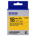 Afbeelding van Epson LK-5YBP tape zwart op pastel geel 18mm (origineel) | EPSLK-5YBP