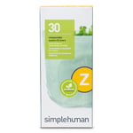 Afbeelding van Simplehuman Composteerbare Vuilniszakken | met trekband | Code Z | 4 liter | 30 stuks | SI699NA4622