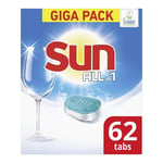 Afbeelding van Sun All-in-One Vaatwastabletten | Regular | 62 stuks | QC-SUN-00037