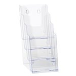 Afbeelding van Deflecto DE77701 folderhouder | 1/3 A4 | polystyreen | transparant | 4 opbergvakken | DE77701