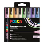 Afbeelding van Posca PC-5M verfmarkerset pastel | 1,8 – 2,5 mm | rond | 8 stuks | POSPC5M8P