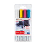 Afbeelding van Edding 95 glassboard markers | ronde punt | lichte kleuren | 1,5 - 3 mm | 4 stuks | EDD4-95-4-099