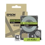 Afbeelding van Epson LK-4GBJ matte tape zwart op groen 12 mm (origineel) | EPSLK-4GBJ