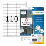 Afbeelding van Herma 4210 etiketten | verwijderbaar | A4 | 38,1 x 12,7 mm | wit | 2750 etiketten | HER4210