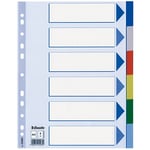 Afbeelding van Esselte 15260 A4 tabbladen | gekleurd plastic | 6 tabs | 11-gaats | ESS15260