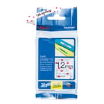 Afbeelding van Brother TZe-MPPH31 tape zwart op wit met rode hartjes 12 mm (origineel) | BROTZE-MPPH31