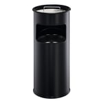 Afbeelding van Durable 333001 vuilnisbak | met asbak | metaal | zwart | 17 liter | DUR333001