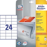 Afbeelding van Avery Zweckform 3490 universele etiketten | wit | zelfklevend | 70 mm x 36 mm | 600 etiketten | AVE3490