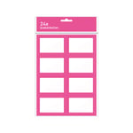 Afbeelding van Kangaro K-58131 boeketiketten | fuchsia/wit | 24 etiketten | KANK-58131