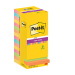 Afbeelding van 3M Post-It super sticky | 76 x 76 mm | assorti | 16 x 90 vel | 3M7100236591