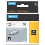 Afbeelding van DYMO S0718280 / 18053 IND Rhino tape krimpkous zwart op wit 9mm (origineel) | 18053