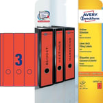 Afbeelding van Avery Zweckform L4752-20 printbare rugetiketten | rood | zelfklevend | breed | 61 mm x 297 mm | 60 etiketten | AVEL4752-20