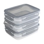 Afbeelding van Sunware Club Cuisine diepvriesdozen | met clips | transparant/grijs | 0,7 liter | 3 stuks | SUN75000609