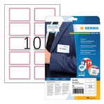 Afbeelding van Herma 4405 naambadge/textiel etiketten | A4 | 80 x 50 | wit/rood | 200 etiketten | HER4405