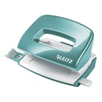 Afbeelding van Leitz 50601051 WOW mini perforator | metaal | metallic ijsblauw | 2-gaats | tot 10 vel | LEI50601051