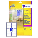 Afbeelding van Avery Zweckform L7783-25 crystal clear etiketten | 96 mm x 50,8 mm | 250 etiketten | AVEL7783-25