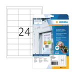 Afbeelding van Herma 4573 verwijderbare folie etiketten | weerbestendig | A4 | 66 x 33,8 mm | wit | 480 etiketten | HER4573