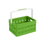 Afbeelding van Sunware Square vouwkrat | met handgreep | groen & wit | kunststof | 24 liter | SUN57500606