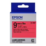 Afbeelding van Epson LK-3RBP tape zwart op pastel rood 9mm (origineel) | EPSLK-3RBP