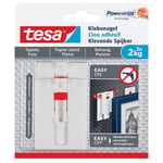 Afbeelding van Tesa verstelbare klevende spijker | gevoelige oppervlakken | wit | 2 kg (per stuk) | 2 stuks | TES77777-00000-00