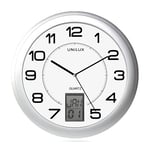Afbeelding van Unilux Instinct wandklok | kunststof | zilvergrijs | 30,5 cm | UNI100340853