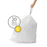Afbeelding van Simplehuman vuilniszakken | met trekband | code E | 20 liter | 20 stuks | SI699NA3153