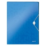 Afbeelding van Leitz 46290036 WOW documentenbox | A4 | polypropyleen | blauw metallic | tot 250 vel | LEI46290036