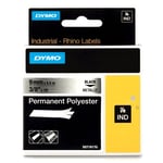 Afbeelding van DYMO S0718170 / 18485 IND Rhino tape permanent polyester zwart op metallic 9mm (origineel) | S0718170