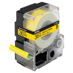 Afbeelding van Epson LC-7YBP9 tape zwart op pastel geel / 36mm (origineel) | EPSLC-7YBP936