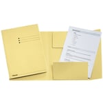 Afbeelding van Esselte 3-klepsmap met lijnbedrukking | folio | dossierkarton | geel | tot 200 bladen | 50 stuks | ESS1032306