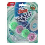 Afbeelding van At Home Clean Power Rings toiletblok | Pine | 40 gram | QC-AT-00058